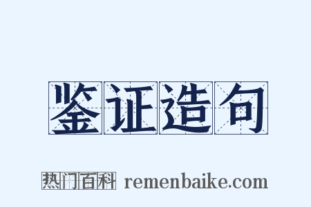 鉴证造句是什么意思的图片